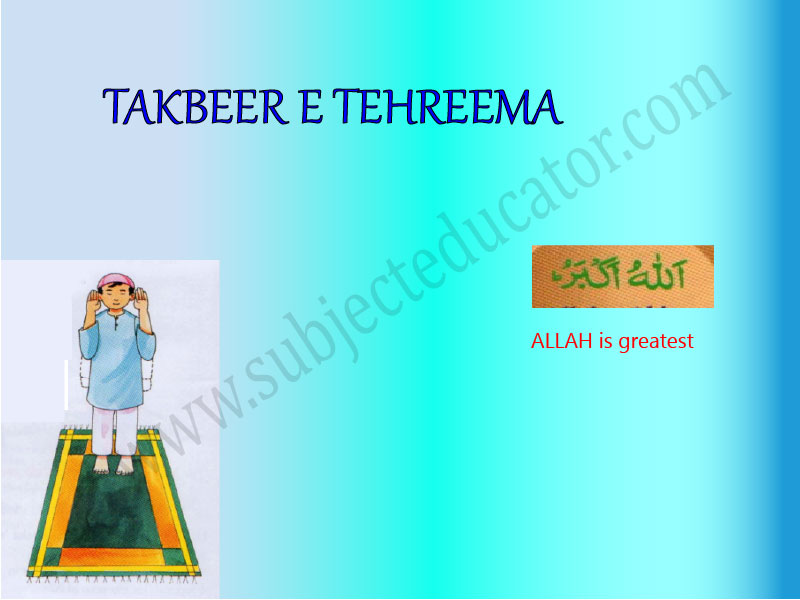 Prayer method of Takbeer e tehreema | Boy standing starting namaz with Allah o akbar