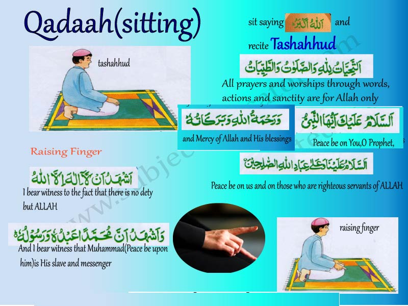 qaddah , sitting in namaz(salah))