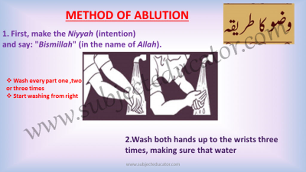 how to perform ablution